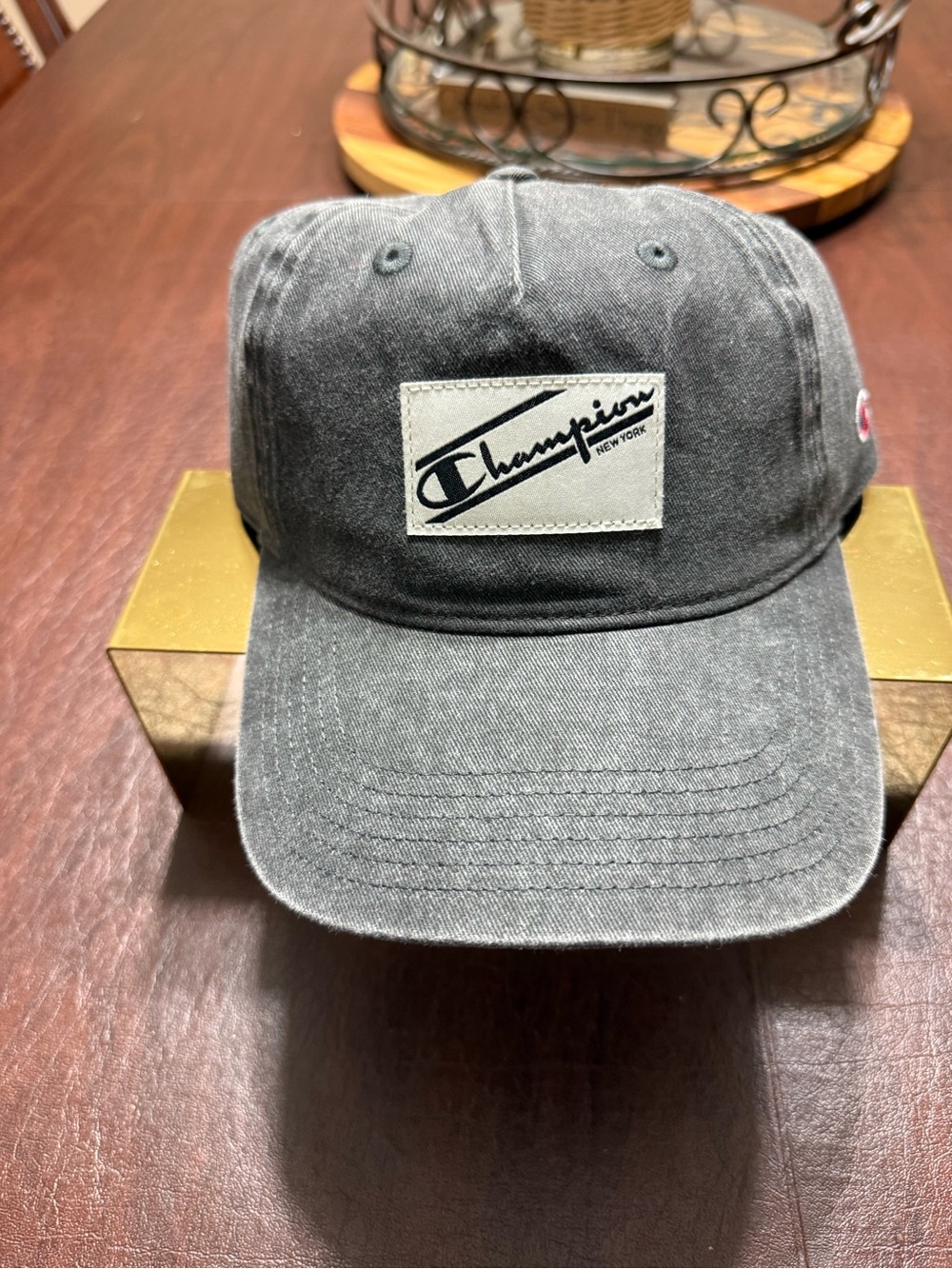 Champion Men's Washed Black Cap
